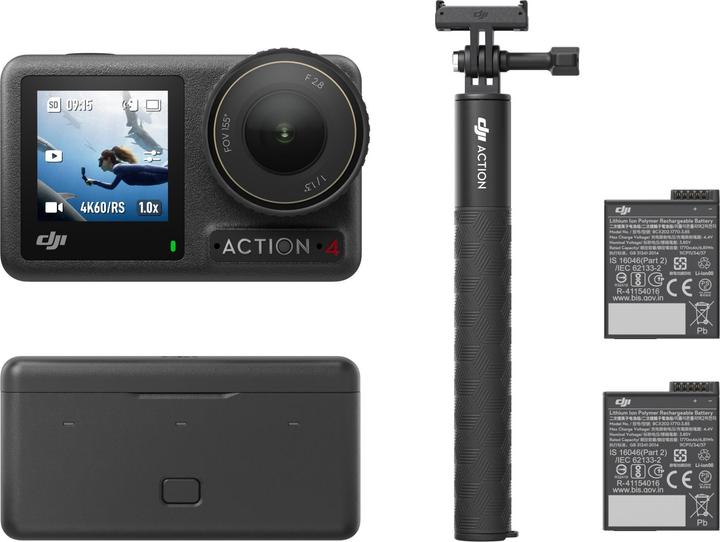 Produktbild DJI Osmo Action 4 Adventure Combo (120p, Bluetooth, WLAN)