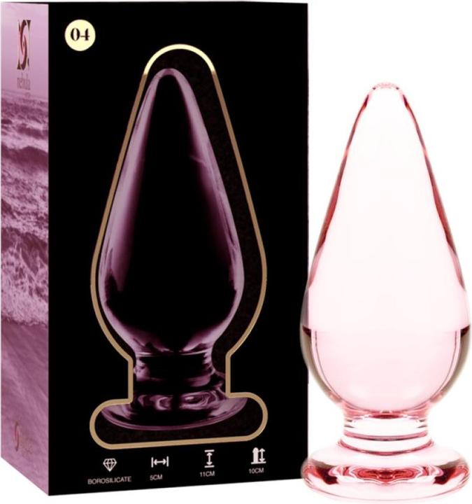 Actual product image Ibiza Nebula Series By ™ - Model 4 Anal Plug Borosilicate Glass 11 X 5 cm Pink