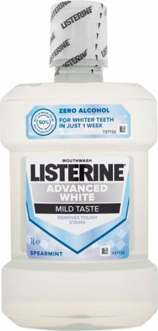 Actual product image Listerine Advanced White Mild Taste Mouthwash (1000 ml, Mouthwash)