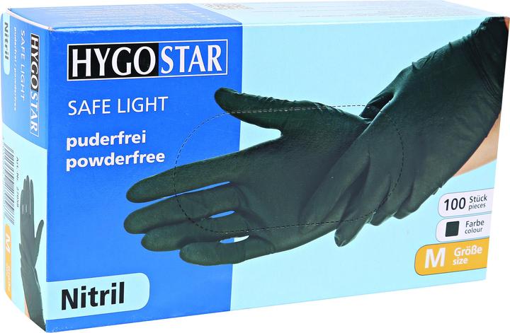 Produktbild Hygostar unisex Einmalhandschuhe SAFE LIGHT schwarz Grösse XL 100 St. (XL)