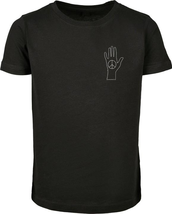 Produktbild Merchcode Girls Peace - Scribble Hand Black Short Sleeve Tee - 181019 (110, 116)