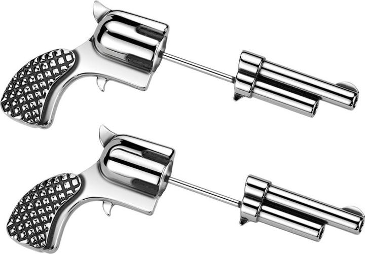 Image du produit Star Piercing Ohrstecker silber Revolver (sans laiton, Acier chirurgical 316L)