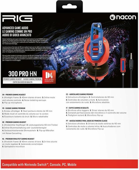 Actual product image Nacon Gaming RIG 900 MAX HX (Cable)