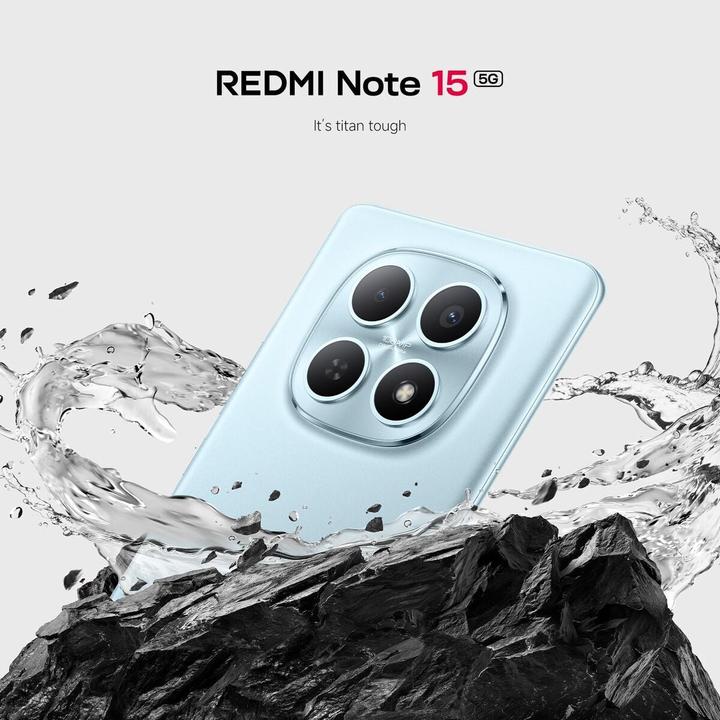Actual product image Xiaomi REDMI Note 15 5G (256 GB, Glacier Blue, 6.77", Dual SIM, 5G)