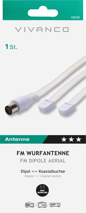 Produktbild Vivanco FM/UKW-Antenne (48056) (Antennenkabel)