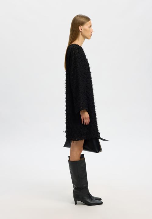 Produktbild Selected U-Boot-Ausschnitt Jacquard Midikleid (34)