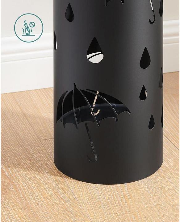 Actual product image Songmics Schirmständer Schwarz, Detailfarbe: Schwarz (19 x 19 x 44 cm)