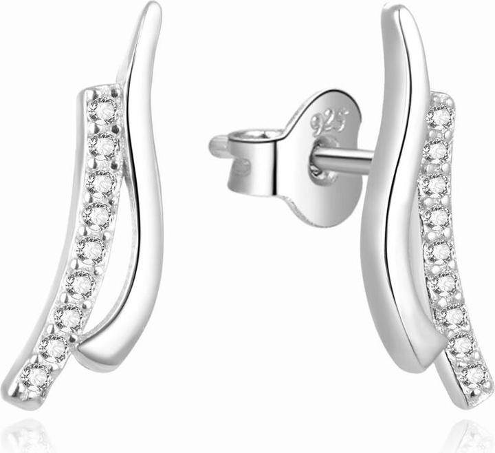 Image du produit Beneto Élégants boucles d'oreilles longitudinales avec zircons AGUP1789L (L)