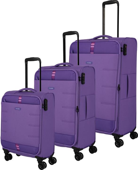 Immagine prodotto Travelite Set di valigie Rügen a 4 ruote, 3 pezzi con piega elasticizzata (90 l)