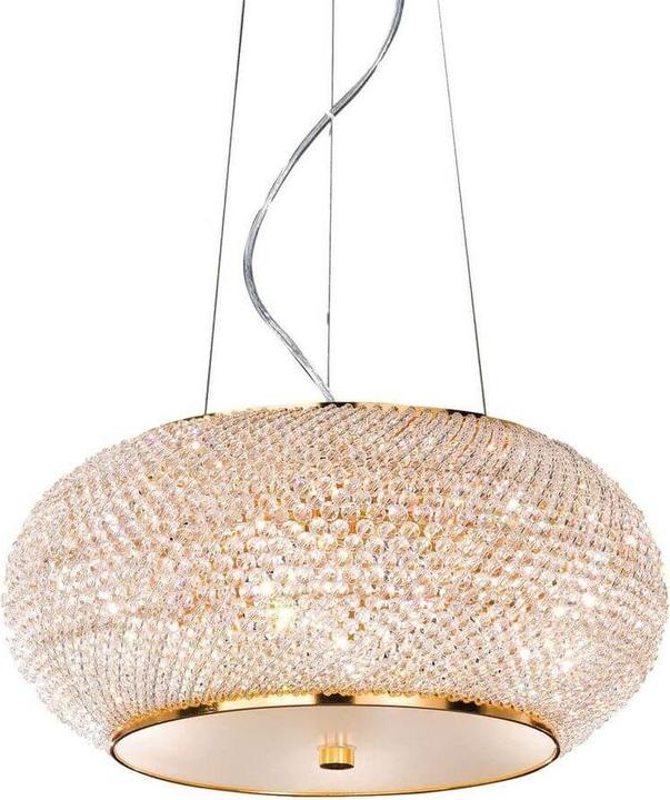 Immagine prodotto Ideal lux PASHA' lampada a sospensione E14 6 vie ⌀400mm dimmerabile oro 082172 (E14)