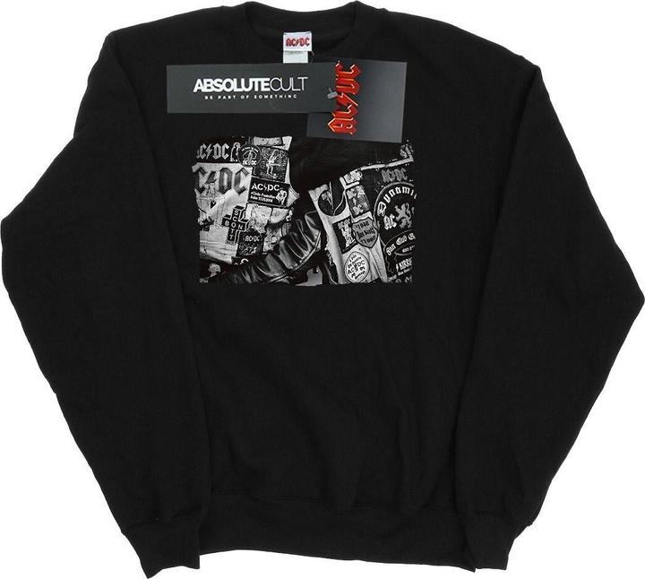 Actual product image AC/DC Mens Badges And Posters Collection Cotton Sweatshirt (XL)