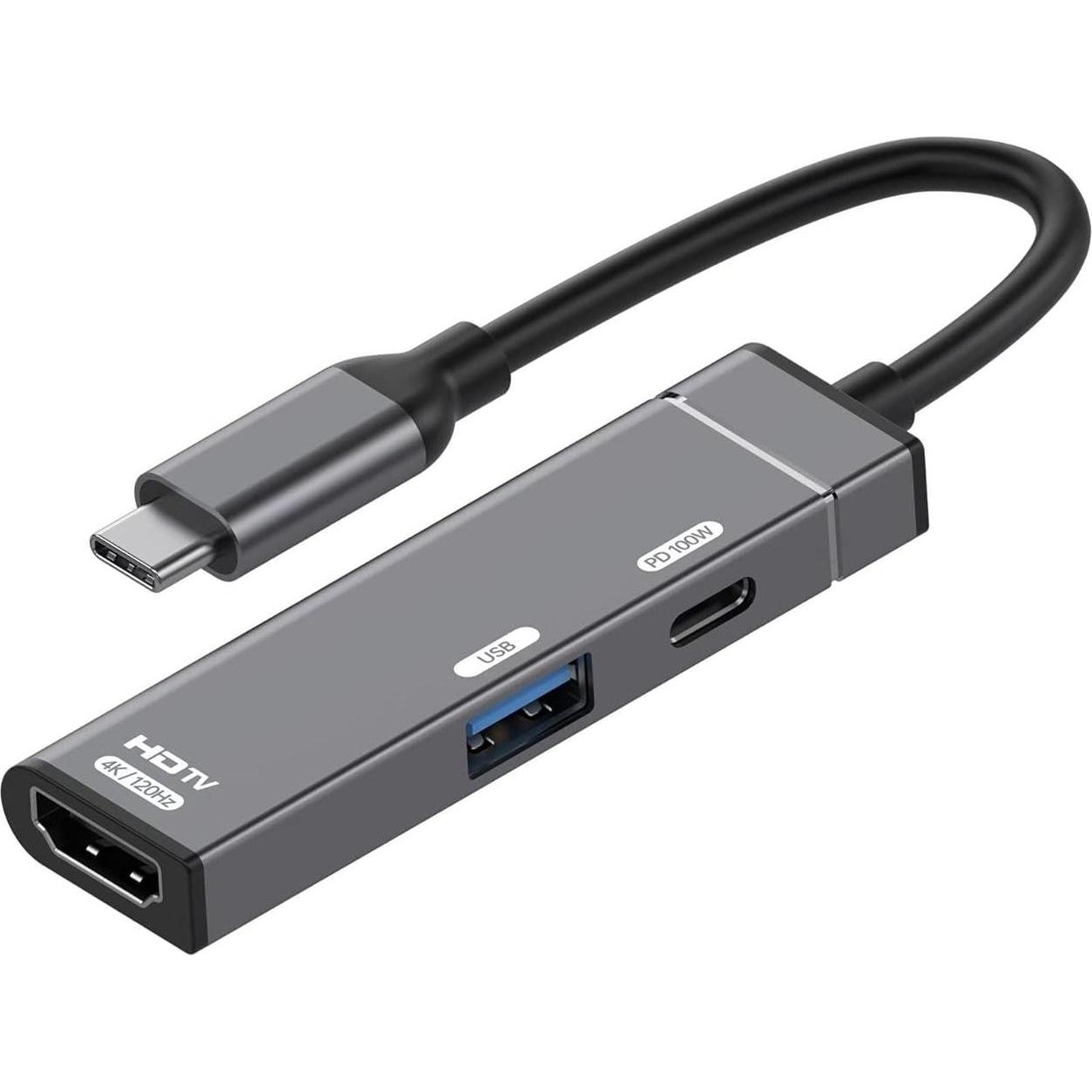 PowerGuard 3-in-1 USB-C Multiport Hub HDTV 4K Ultra HD Dock, Docking station + Hub USB