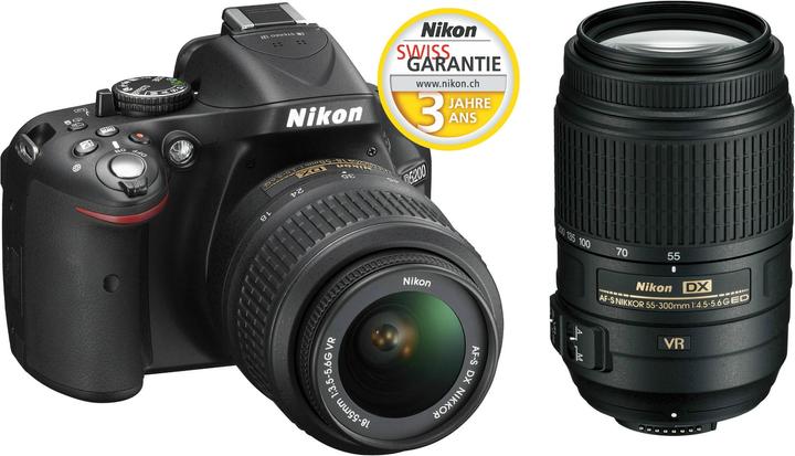Produktbild Nikon D5200 18-55mm, 55-300mm Doublezoom Kit (APS-C / DX)