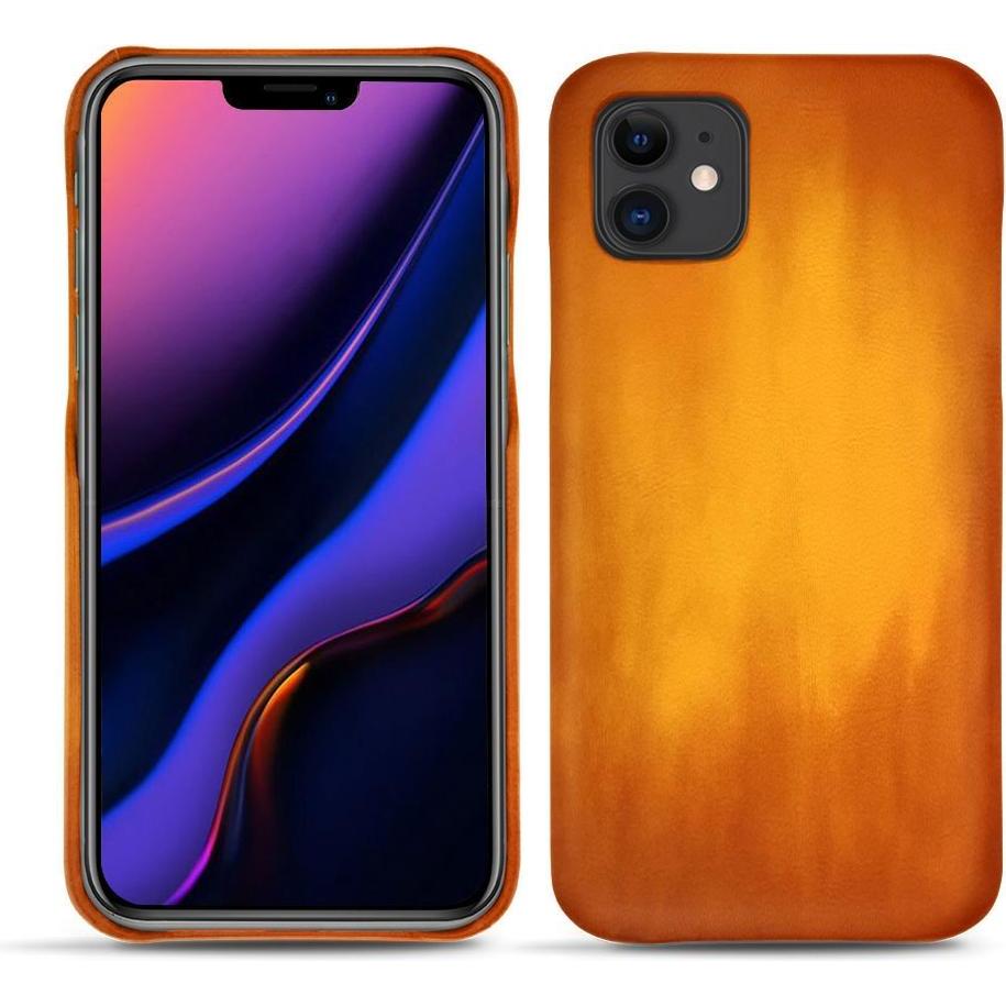 Noreve Lederschutzhülle (Apple iPhone 11), Smartphone Hülle, Orange