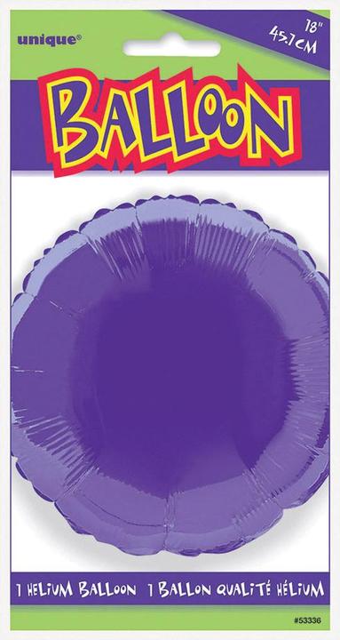 Actual product image Unique Party Foil balloon violet round (1 x)