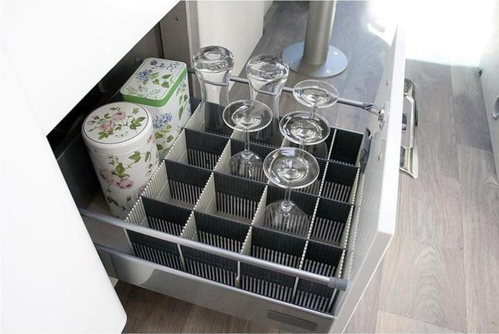 Purvario Stauleisten 100 MAXXI 8-teilig, Lichtgrau/Anthrazit