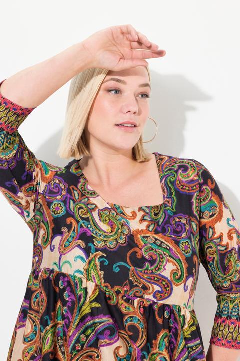 Produktbild Ulla Popken Longshirt, CottonTouch, Alloverdruck, Bordüren (42, 44)