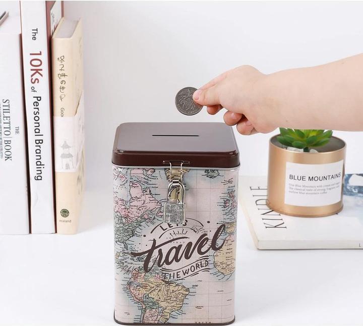 Immagine prodotto Roost Sparkasse mit Schloss (10,5 x 10,5 x 15,5 cm)