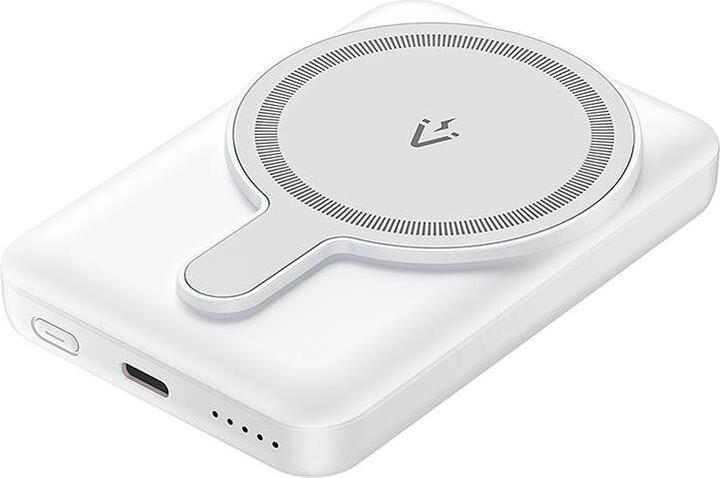 Actual product image Vention 5000mAh Magnetic Wireless Power Bank (USB-C + USB-C + Wireless) 20W White Light Indicator Display Ty (5000 mAh, 20 W, 18.50 Wh)