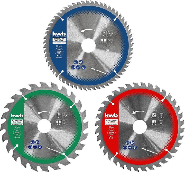 kwb 587895 Set di lame circolari 210 x 30 mm 1 pz.