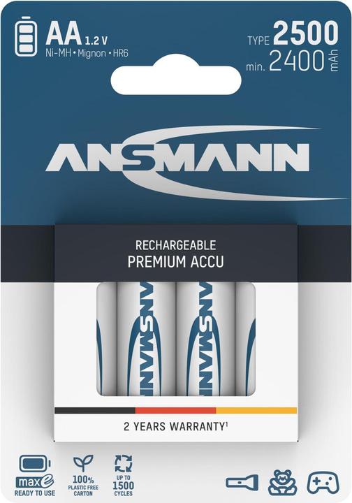 Produktbild Ansmann AA (4 Stk., AA, 2500 mAh)