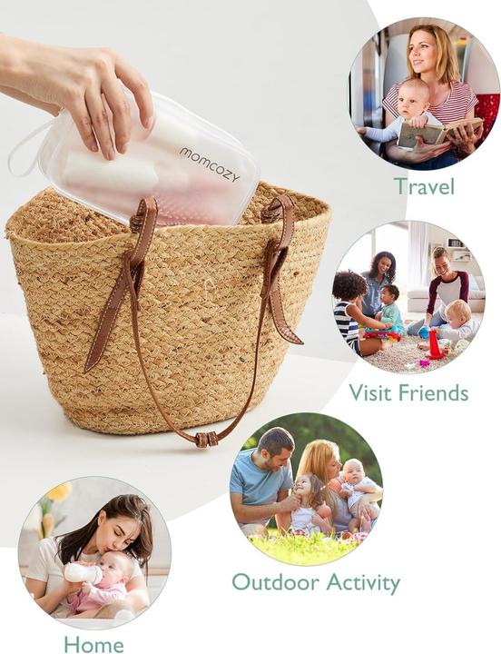 Produktbild Momcozy Flaschenbürsten-Set mit Push-Press Design PNK