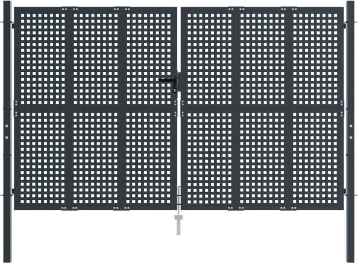 Produktbild vidaXL Gartentor Anthrazit 300x250 cm Stahl, Farbe: Anthrazit