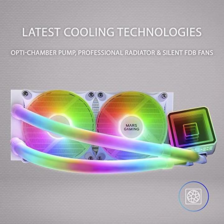 Immagine prodotto Mars Gaming Kit Watercooling Aio Ml-Ultra RGB - 240mm (Blanc)