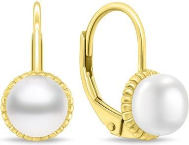 Produktbild Brilio Silver - Gold plated earrings with river pearls EA1140Y