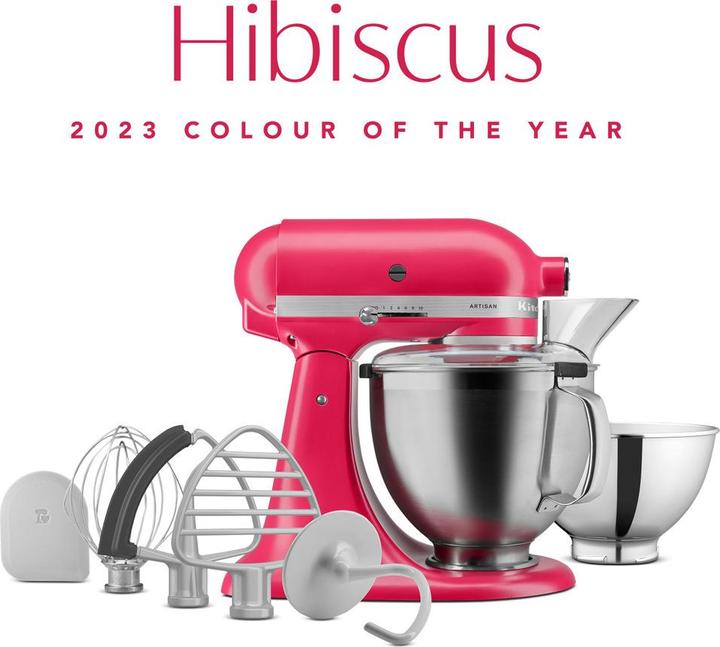 Actual product image KitchenAid Food processor, 5KSM195PSEHI, Artisan, hibiscus (300 W)