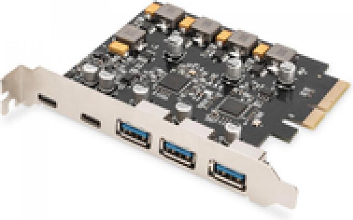 Digitus PCIe Karte 2x USB-C + 3x USB A