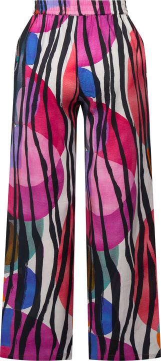 Immagine prodotto Ulla Popken Pantaloni in misto lino con taglio della gamba dritto, nervatura e cintura elastica (54, 56)