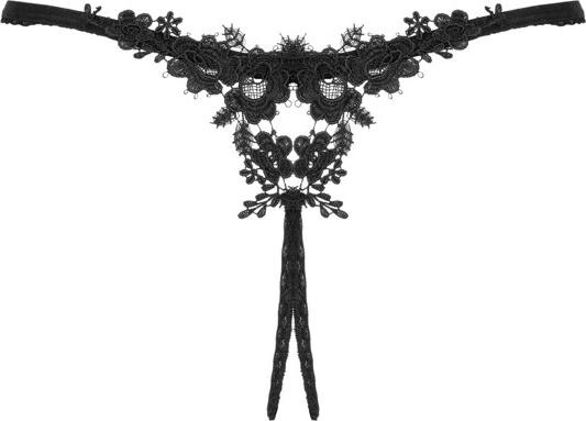 Actual product image Obsessive Celia Noir Crotchless String M/L (M/L)