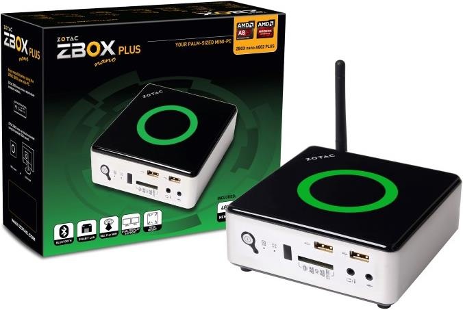 Produktbild Zotac ZBOX nano AQ02 Plus (AMD A8-5545M, 4 GB)
