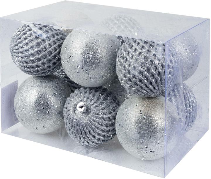 Produktbild Cocon Weihnachtskugel 12 Stück, Silber (12x)