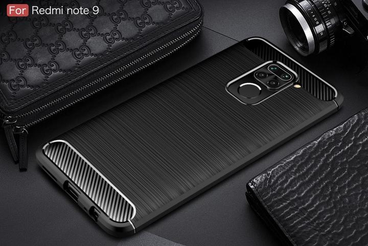 Produktbild Screenguard Xiaomi Redmi Note 9 Hülle Carbon Brushed Soft TPU (Xiaomi Redmi Note 9)