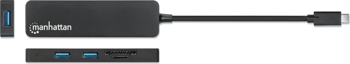 Immagine prodotto Manhattan Hub USB 3.0 con lettore di schede (USB-C, 3 Porti)