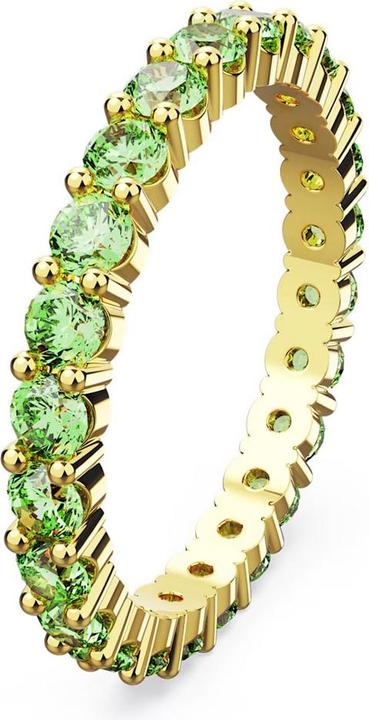 Actual product image Swarovski Matrix Ring Round Cut Green Gold (52)