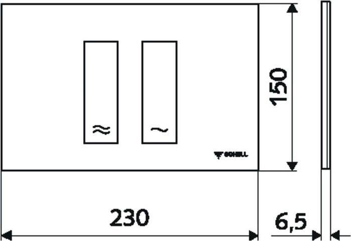 Produktbild Schell WC-Betätigungsplatte TOWER chrom