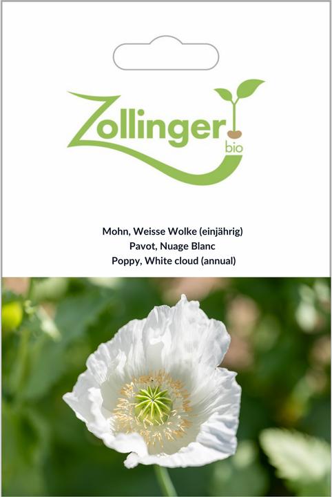 Produktbild Zollinger Bio Mohn, Weisse Wolke (einjährig)