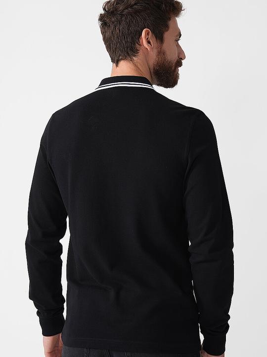 Immagine prodotto Fred Perry Polo Twin Tipped a manica lunga nera (XXL)
