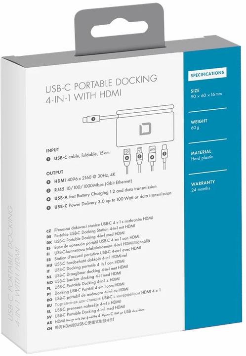 Image du produit Dicota Portable 4 en 1 (USB-C, 4 ports)