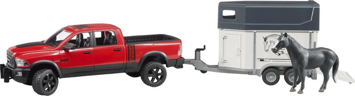 Actual product image Bruder Dodge RAM 2500 with horse trailer
