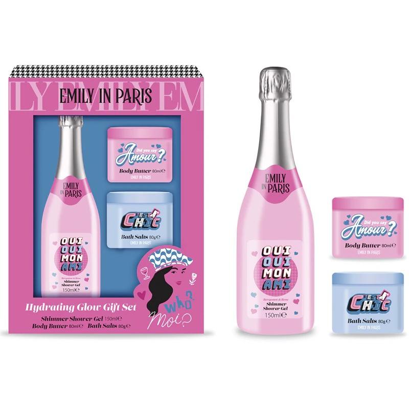 Butcher's Son, Set regalo bellezza, EMILY IN PARIS Badezimmer-Set 1x Duschgel 250ml 1x Körperbutter 80ml 1x Badesalz 80g. (Set per la cura del corpo)