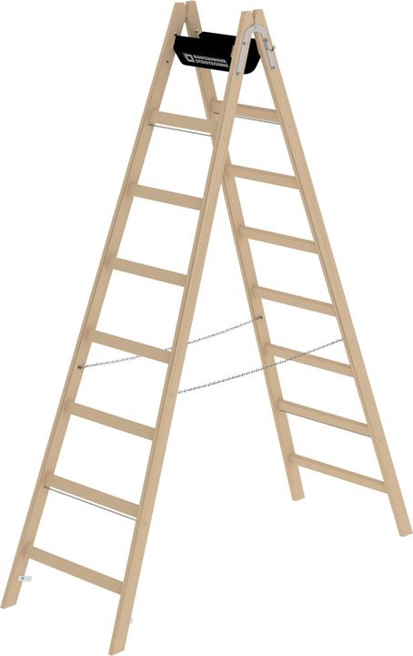 Actual product image Munk Rung Stepladder Wood 2x8 Rungs (Stepladder, 234 cm)