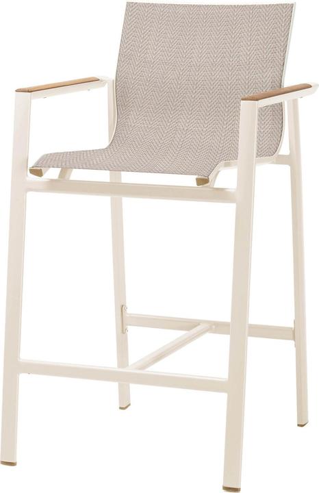 Best Gartenstuhl mit Armlehnen Rhodos sand, Metall, 1 St.