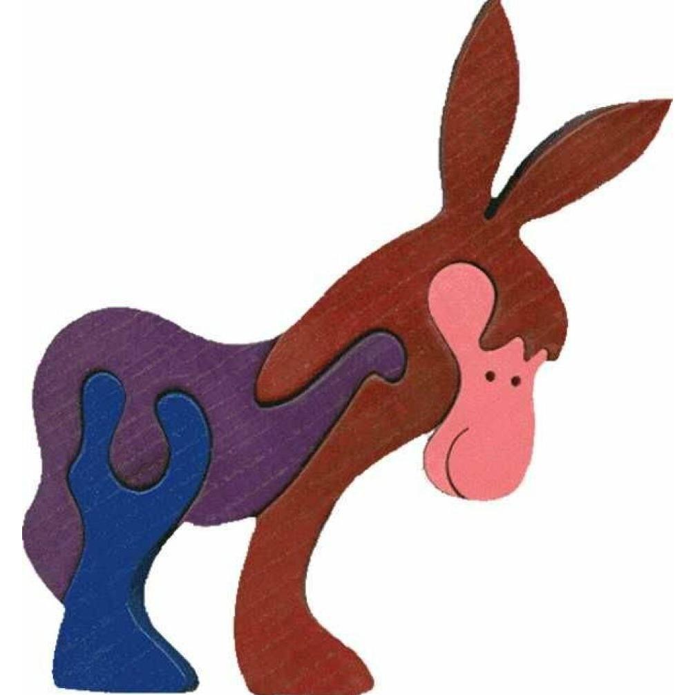 Thumbnail - Fauna Holzpuzzle Esel Gross