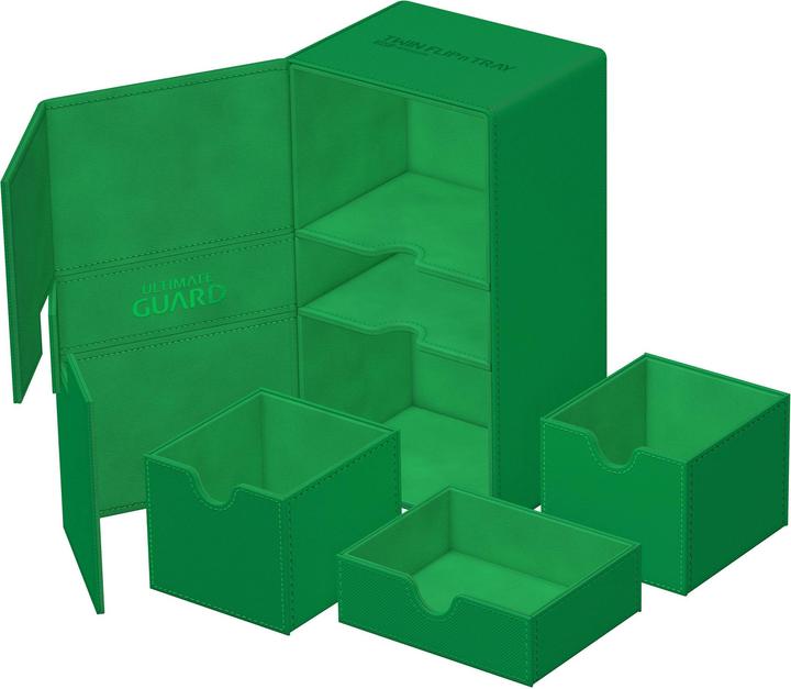 Image du produit Ultimate Guard Twin Flip'n'Tray 200+ XenoSkin Monocolor Vert