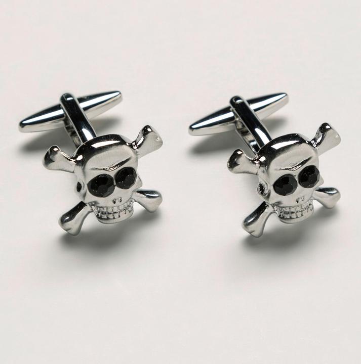 Immagine prodotto JP1880 Gemelli con teschio color argento (5% di cristallo, Tessuto esterno: 95% ottone)