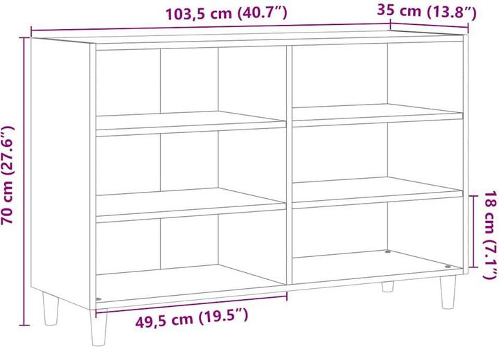 Immagine prodotto VidaXL Credenza (103,5 x 35 x 70 cm)